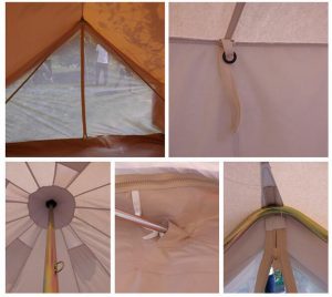 5m Canvas Camping Bell Tent - Image 4