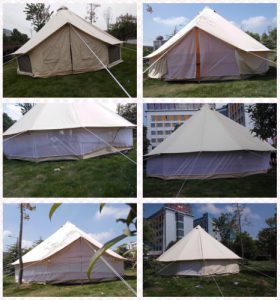 3m Canvas Camping Bell Tent - Image 3