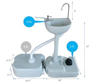 Portable Camping Sink Outdoor Hand Wash Basin Stand - Image 2