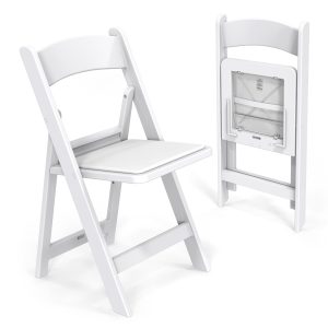350lbs Resin Plastic Folding Chair with Padding Seat - Image 22