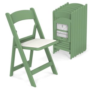350lbs Resin Plastic Folding Chair with Padding Seat - Image 15