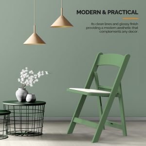 350lbs Resin Plastic Folding Chair with Padding Seat - Image 17