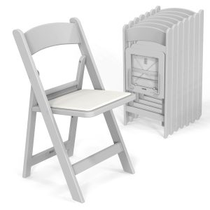 350lbs Resin Plastic Folding Chair with Padding Seat - Image 11