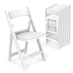 350lbs Resin Plastic Folding Chair with Padding Seat - Image 24