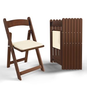 Wooden Folding Chairs with Padded Cushion - Image 7