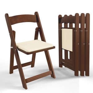 Wooden Folding Chairs with Padded Cushion - Image 6