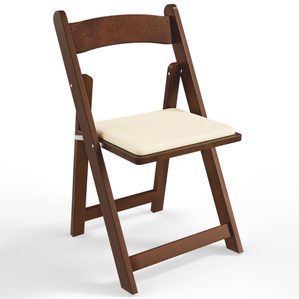 Wooden Folding Chairs with Padded Cushion