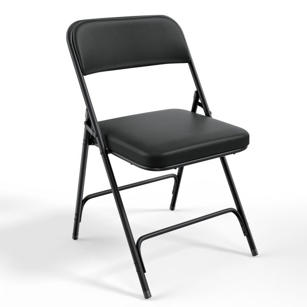 350Ibs Folding Chairs with PU Leather Ultra Thick Padded Seat