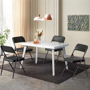 350Ibs Folding Chairs with PU Leather Ultra Thick Padded Seat - Image 2