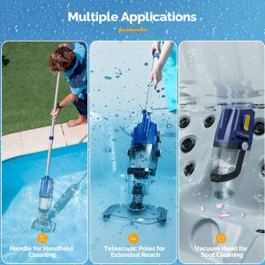 Rechargeable Handheld Pool Vacuum with Cordless - Image 7