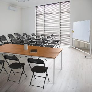 Klappstuhl, Gartenstühle 4er Set, Campingstuhl bis 158KG, Stühle Esszimmer Balkon Büro, Stapelbar, aus Metall & Kunsttoff, Schwarz - Image 7