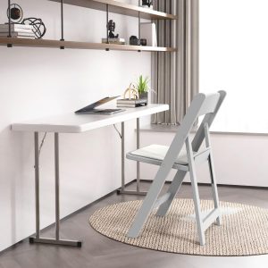 350lbs Resin Plastic Folding Chair with Padding Seat - Image 7