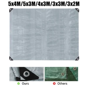 Large Tarpaulin Waterproof Camping Tent Tarp Garden Rain Cover Awning Beach Shade Canopy Multipurpose Outdoor Sun Shelter - Image 2