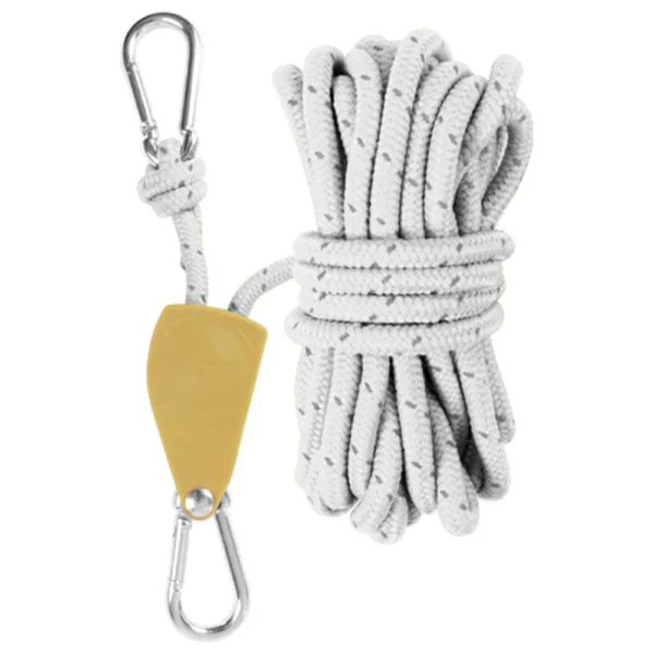 Ideal for Outdoor and Indoor Shelter 5M Adjustable Lanyard Hanging for Tent Rope Hanger with Pulley Lifting Pulley Hook