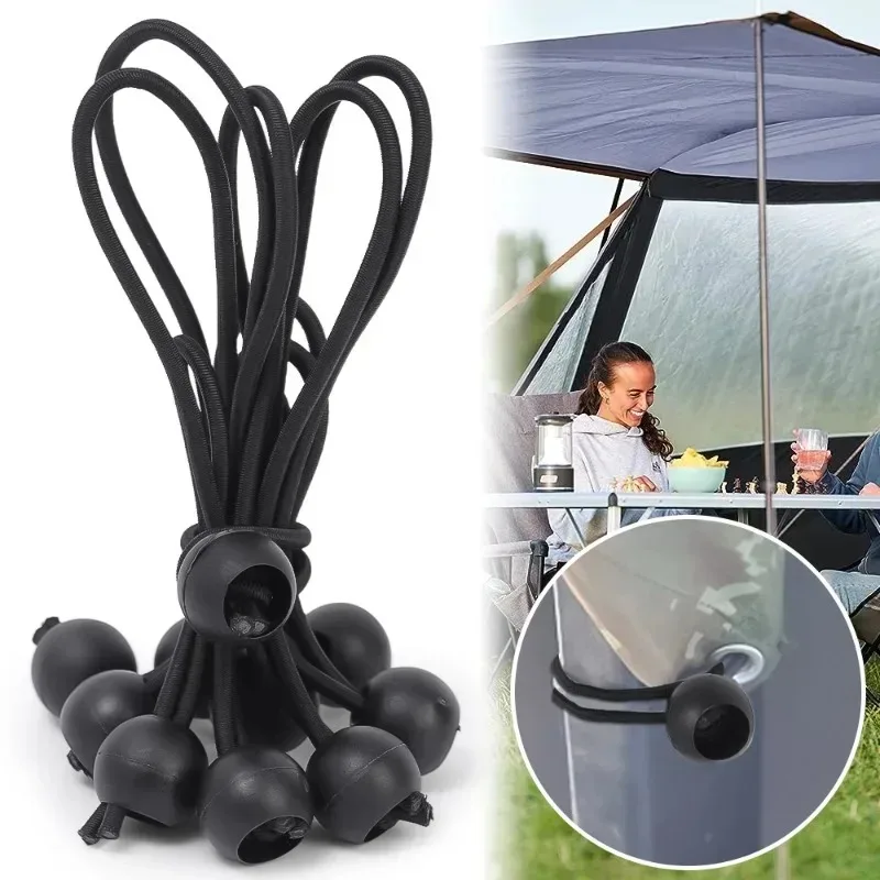 Outdoor Elastic Ball Rope Bungee Cords Portable Tent Fixing Tarpaulin Awning Canopy Heavy Duty Tarp Tie Down for Shelter Cargo - Image 4
