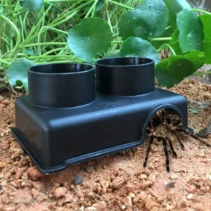 Reptile Terrarium Black Reptile Hide Box Plastic Rectangle Snake Shelter House S/M/L Reptile Caves Gecko - Image 3